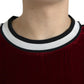 Elegante maglione in misto seta bordeaux