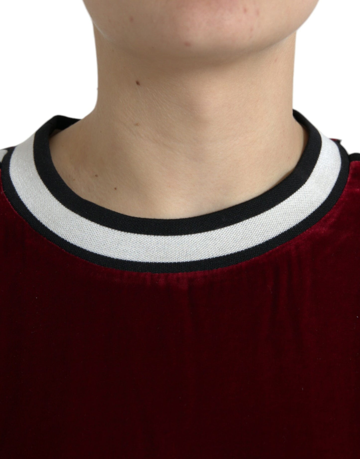 Elegante maglione in misto seta bordeaux