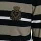 Elegante maglione a collo alto in lana a righe