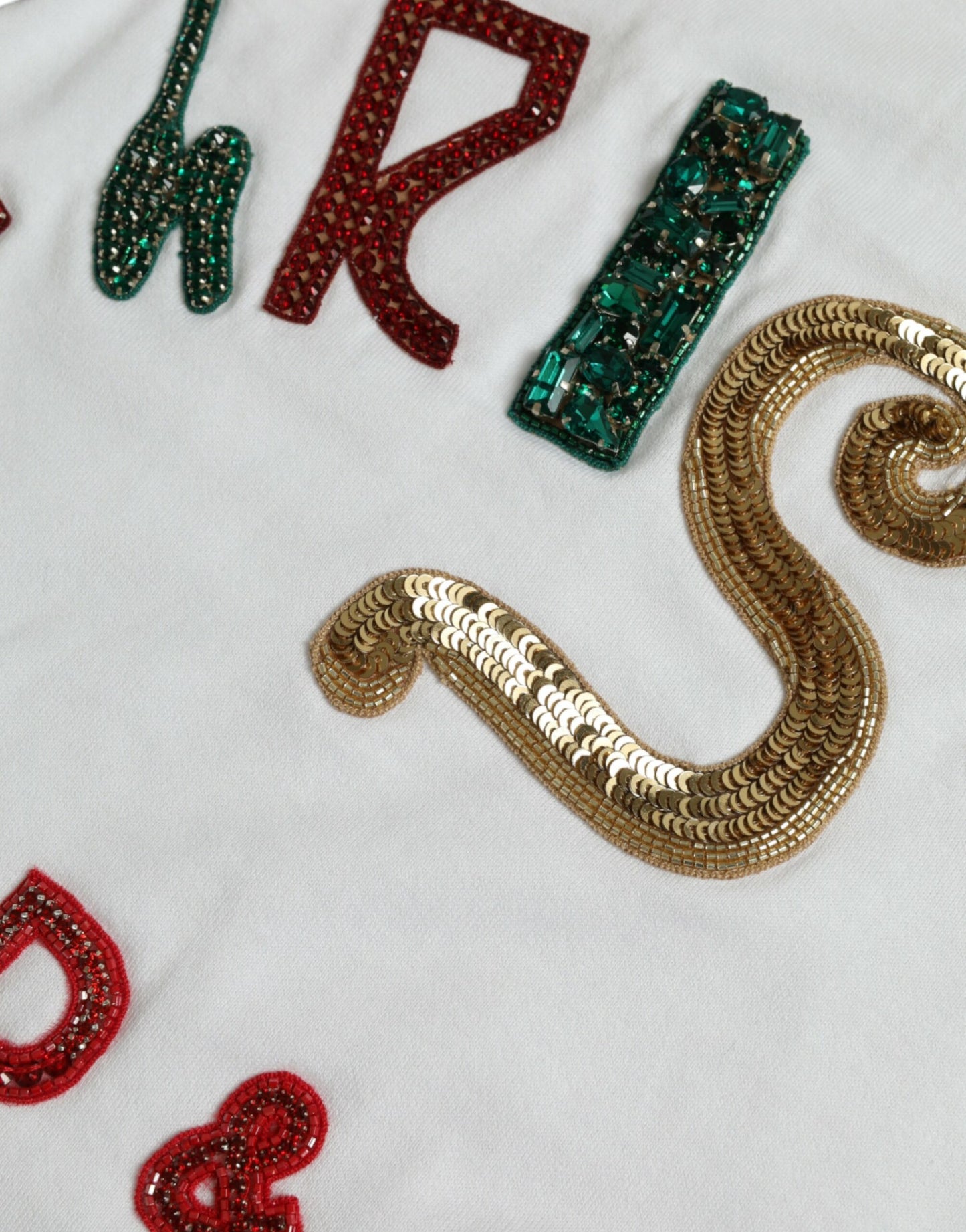 Elegante maglietta in cotone con paillettes