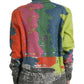 Maglione casual a collo alto in mohair multicolore