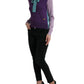 Maglione con fiocco in seta multicolore