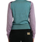 Maglione con fiocco in seta multicolore