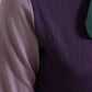 Maglione con fiocco in seta multicolore
