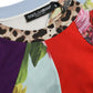 Dolce & Gabbana Multicolor Patchwork Cotton Silk Blouse Top