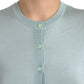 Elegante cardigan in seta azzurro chiaro
