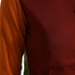Elegante maglione cardigan in seta in toni vivaci