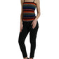 Canotta elegante a righe con spalline sottili