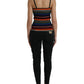 Canotta elegante a righe con spalline sottili