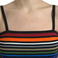 Canotta elegante a righe con spalline sottili