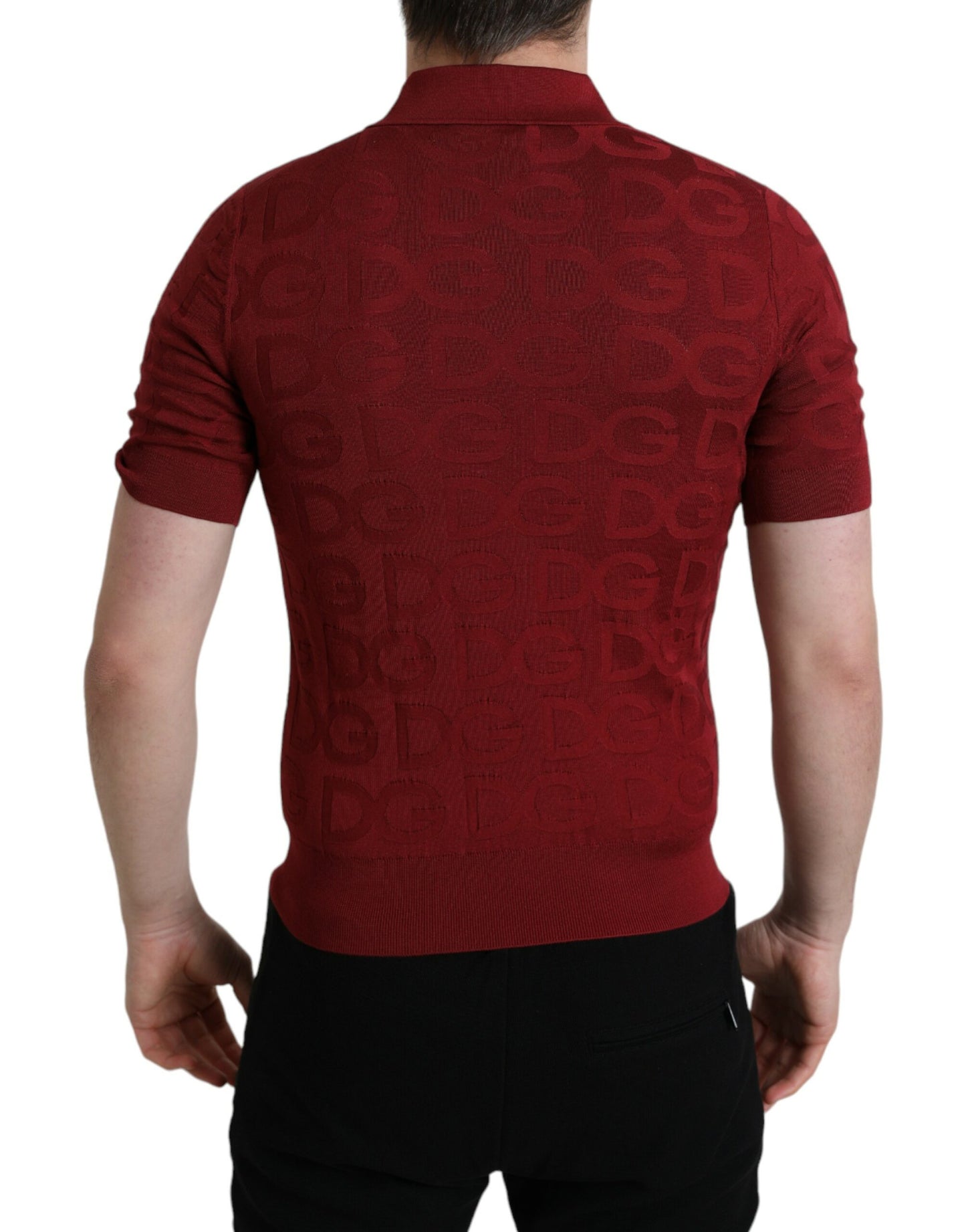 Elegante polo in seta color marrone