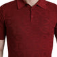 Elegante polo in seta color marrone