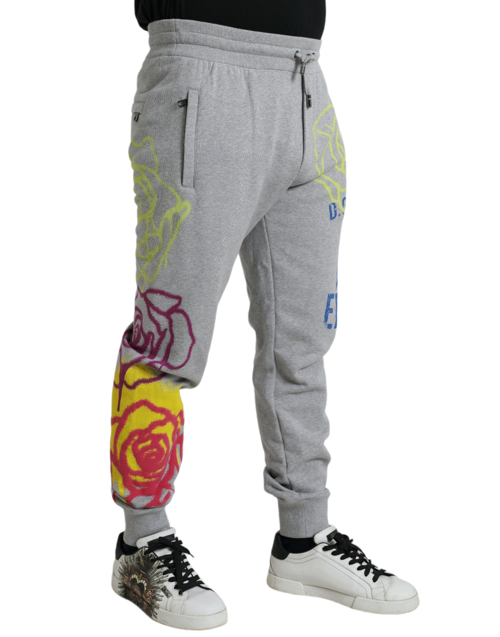 Schicke graue Skinny-Jogginghose aus Baumwolle