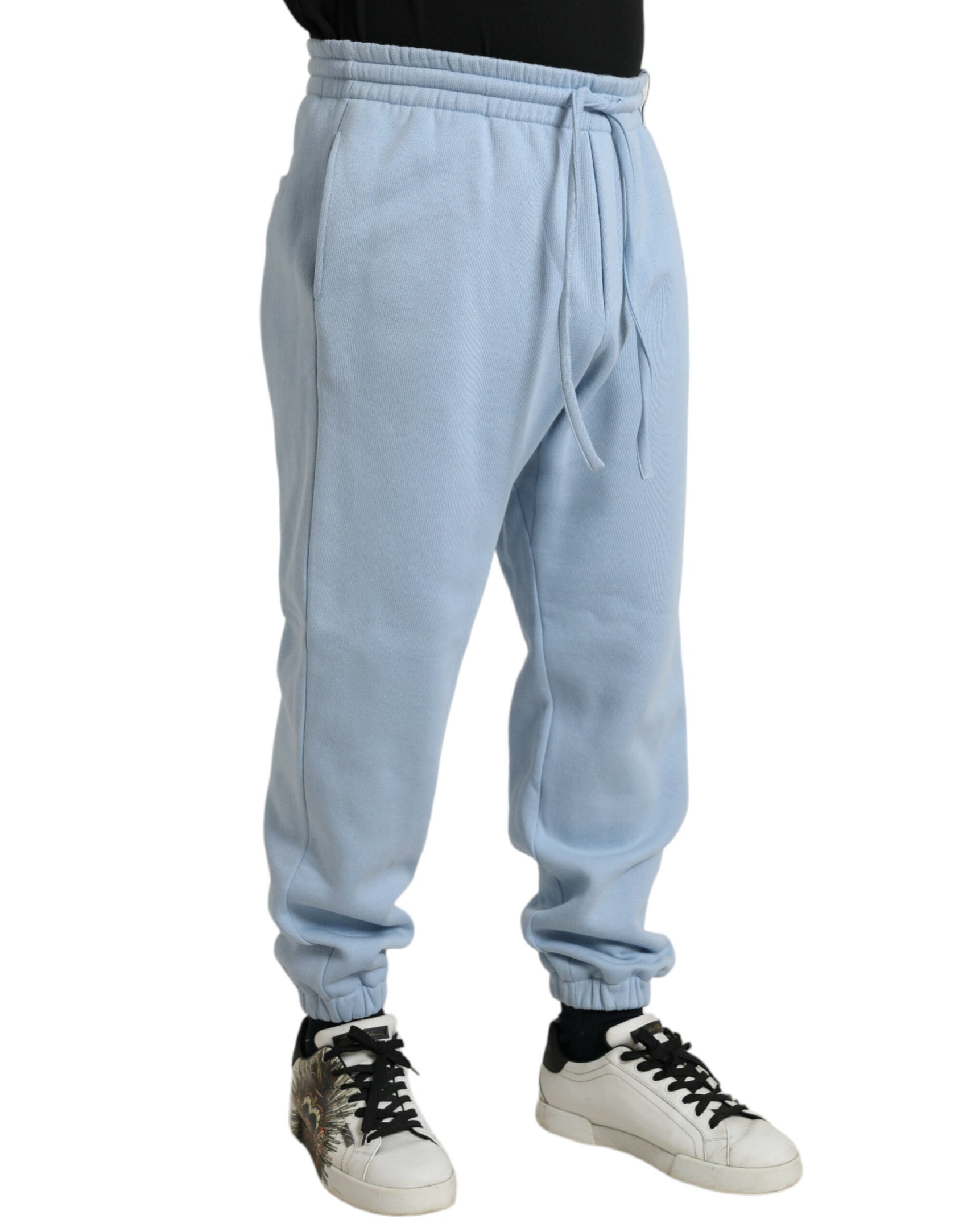 Elegante hellblaue Jogginghose aus Baumwollmischung