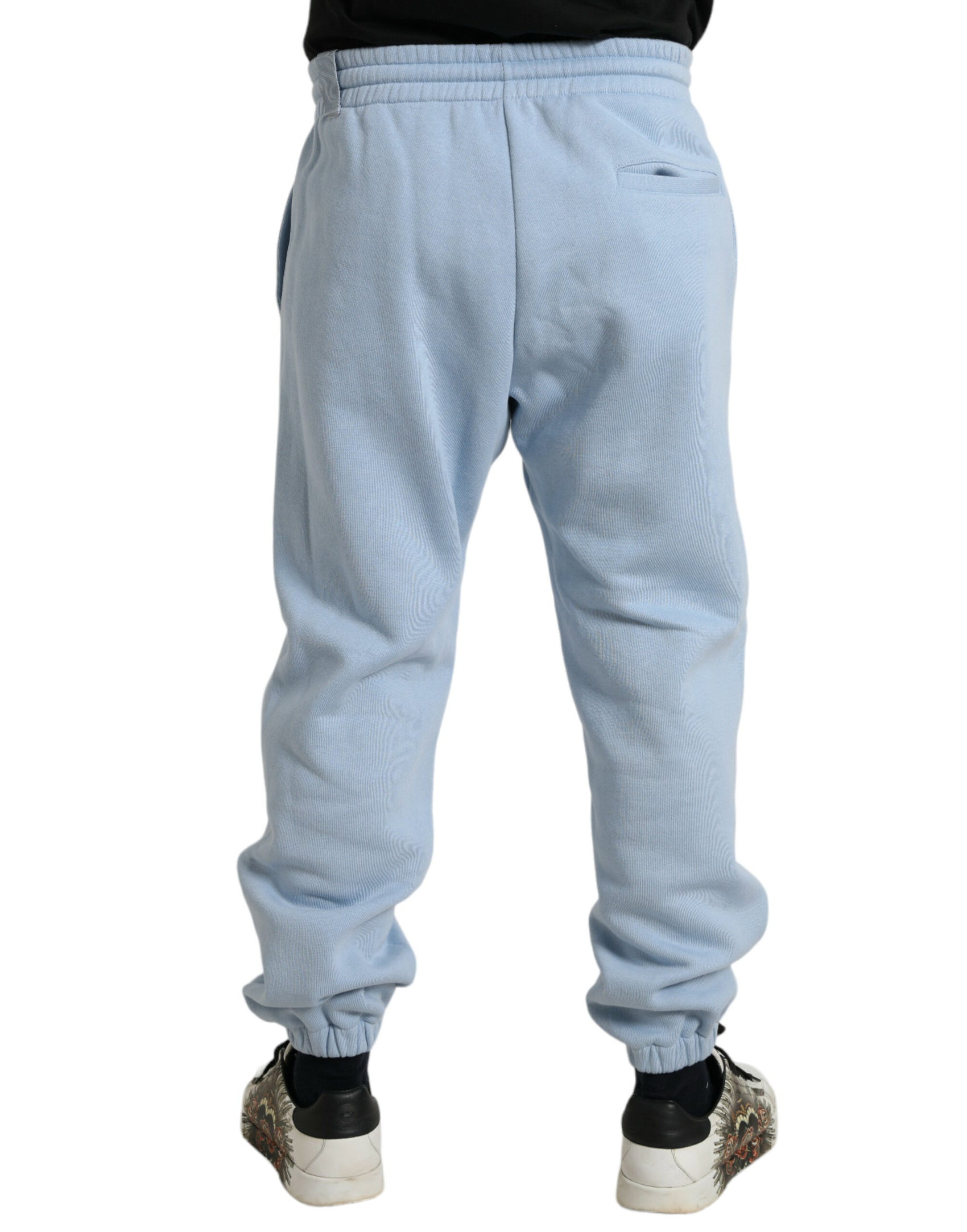 Elegante hellblaue Jogginghose aus Baumwollmischung