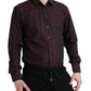 Elegantes kastanienbraunes Martini-Hemd