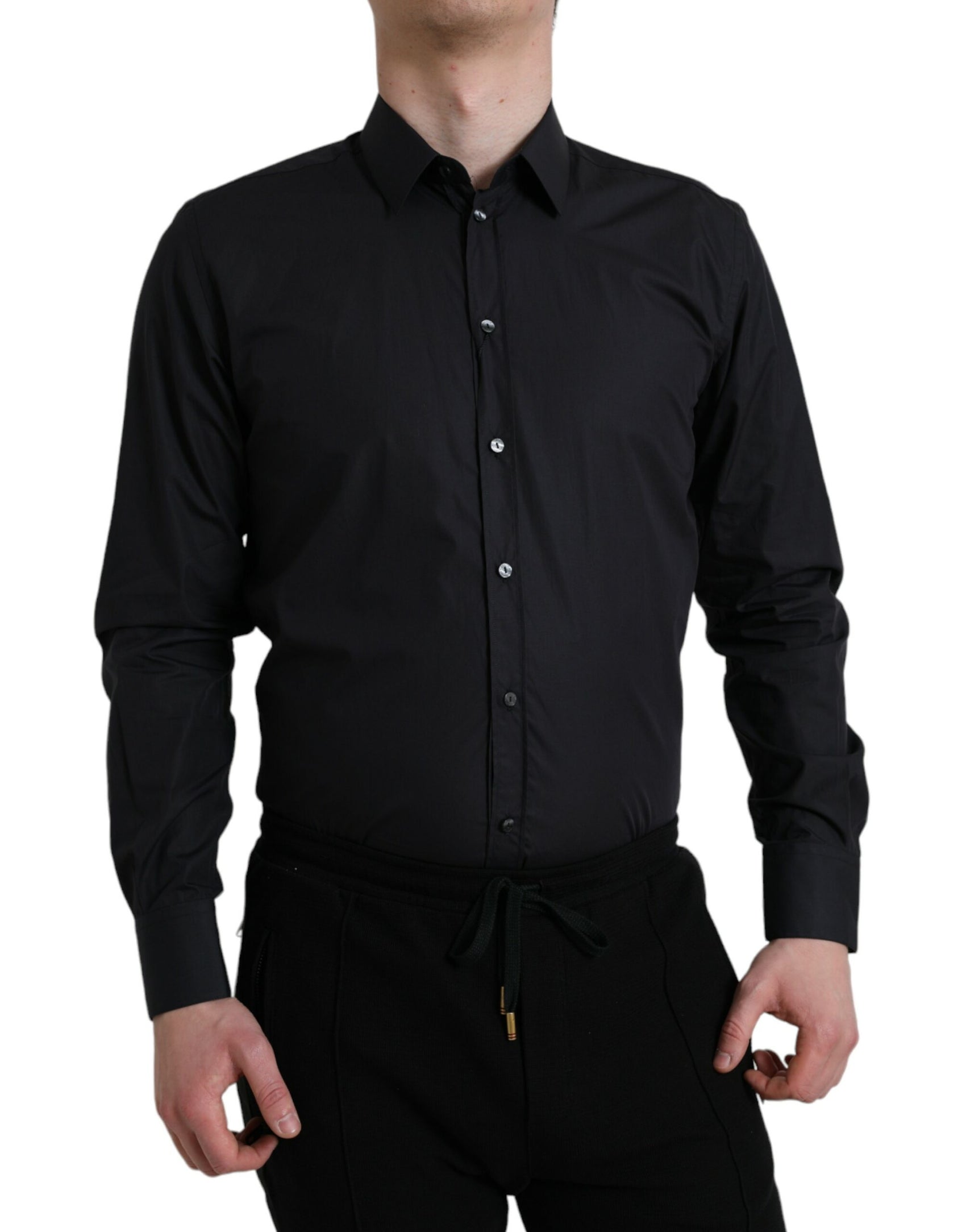 Elegantes, marineblaues Slim Fit Hemd