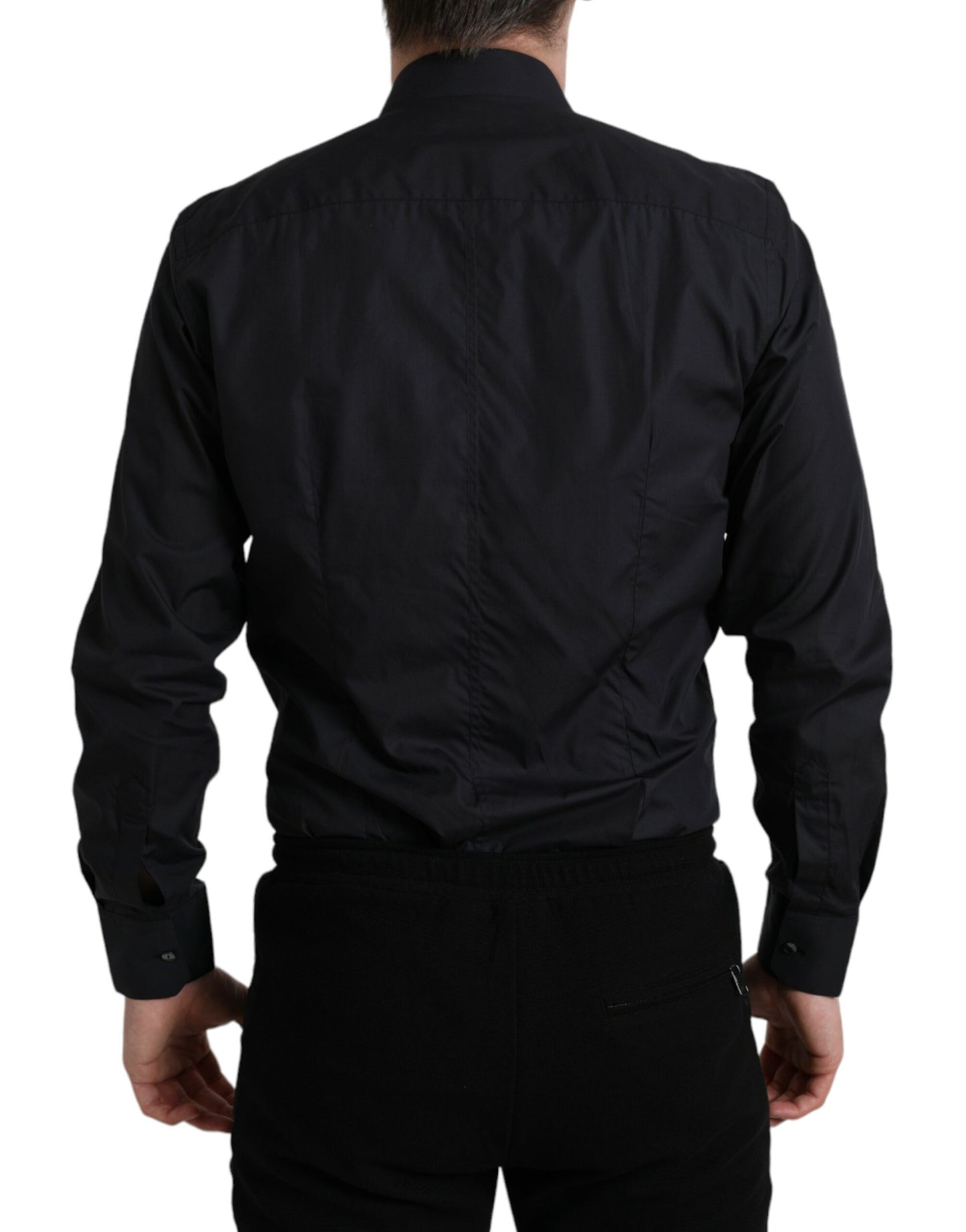 Elegantes, marineblaues Slim Fit Hemd