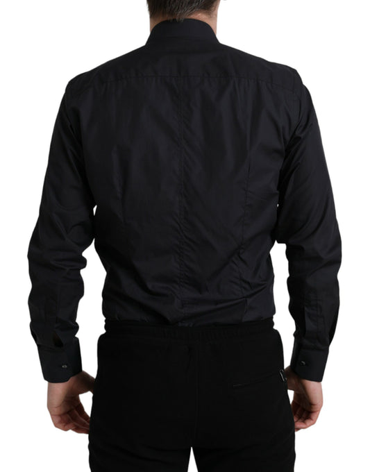 Elegantes, marineblaues Slim Fit Hemd