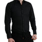 Elegantes schwarzes italienisches Slim Fit-Hemd