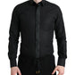 Elegantes schwarzes Slim Fit Hemd