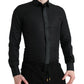 Elegantes schwarzes Slim Fit Hemd