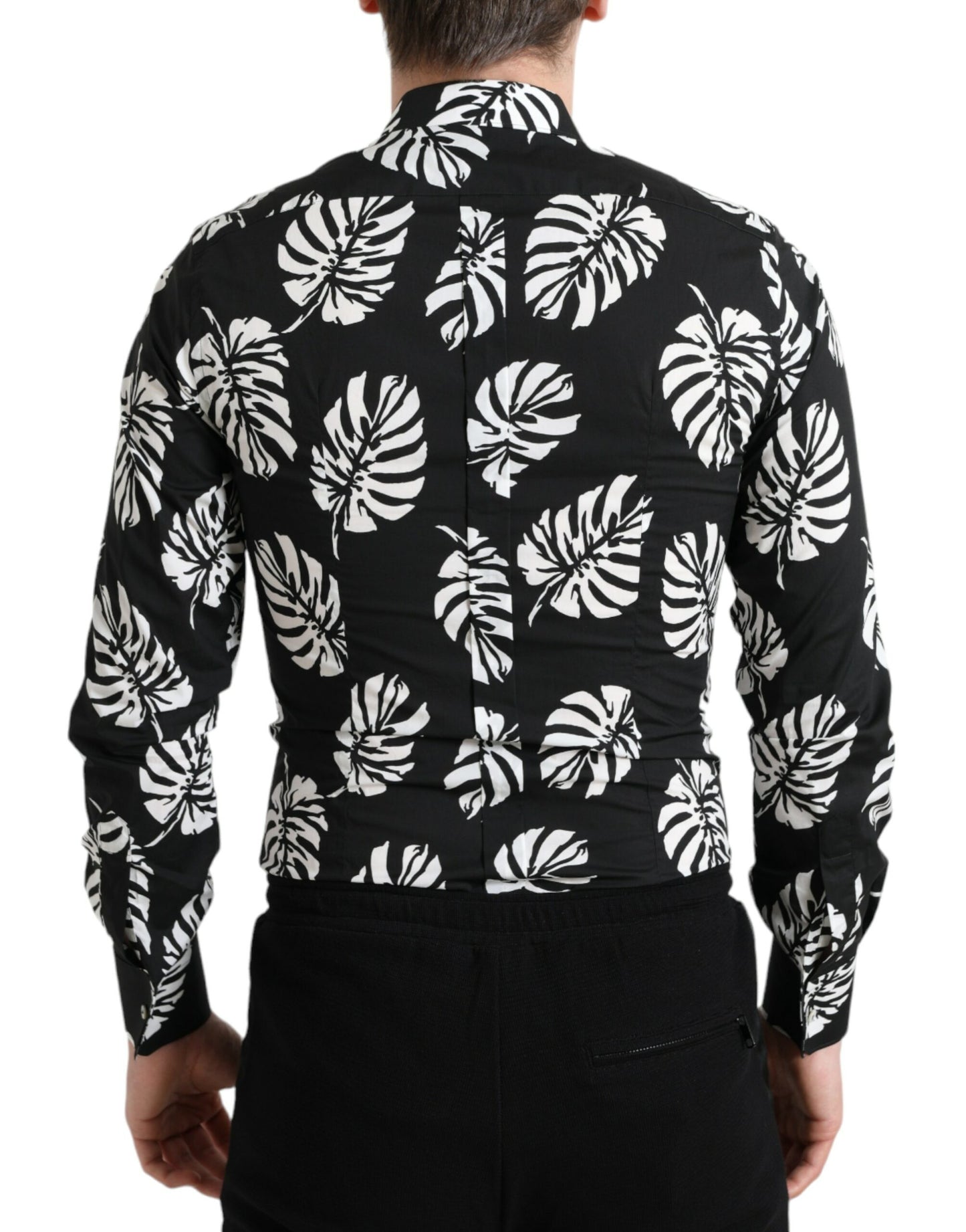 Elegantes Slim Fit Hemd mit Blattmuster