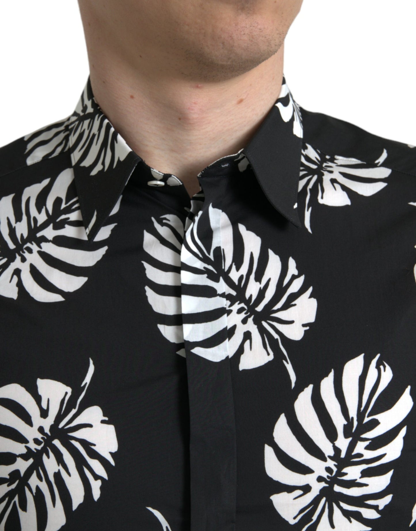 Elegantes Slim Fit Hemd mit Blattmuster