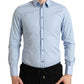 Elegantes Slim Fit Himmelblaues Hemd