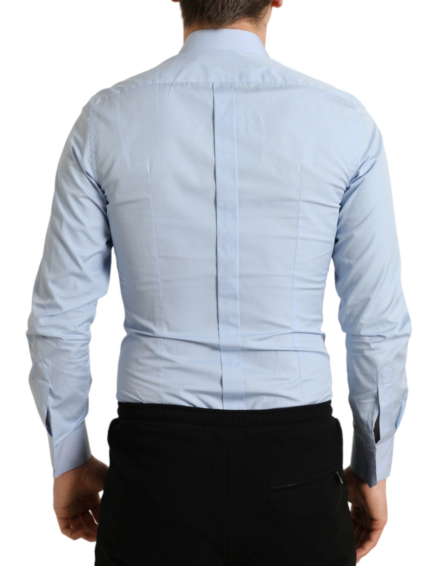 Elegantes Slim Fit Himmelblaues Hemd