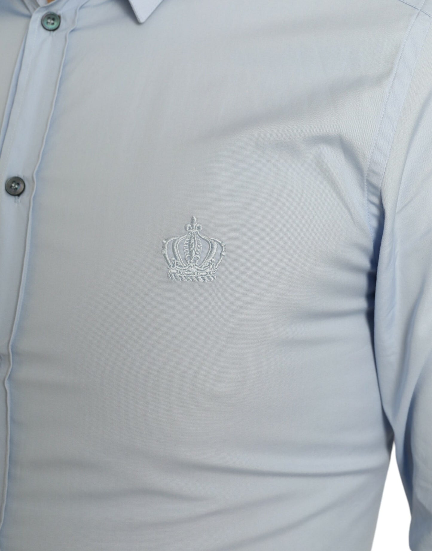 Elegantes Slim Fit Himmelblaues Hemd