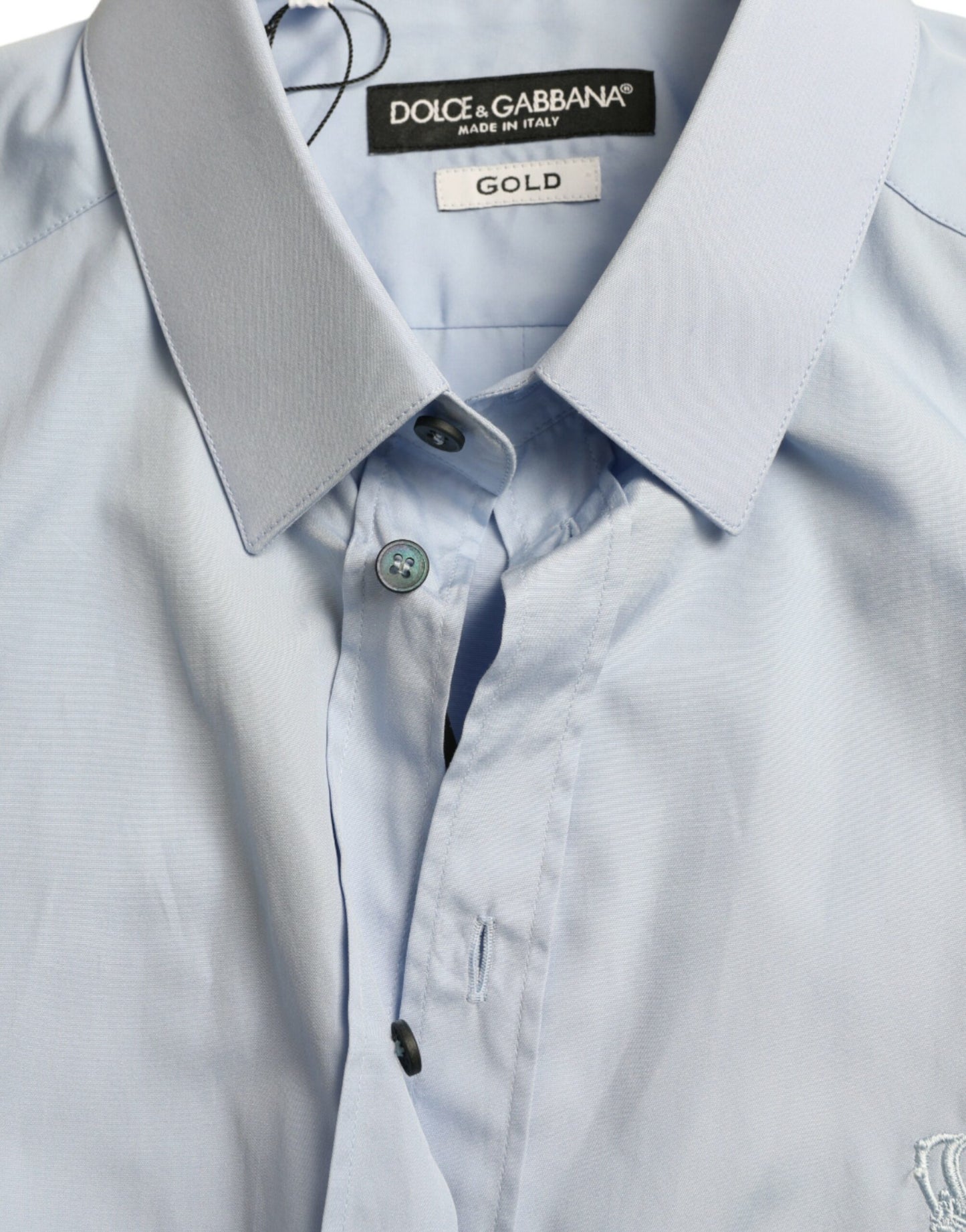 Elegantes Slim Fit Himmelblaues Hemd