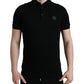 Elegante polo in cotone nero