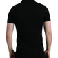 Elegante polo in cotone nero