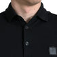 Elegante polo in cotone nero