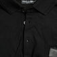 Elegante polo in cotone nero