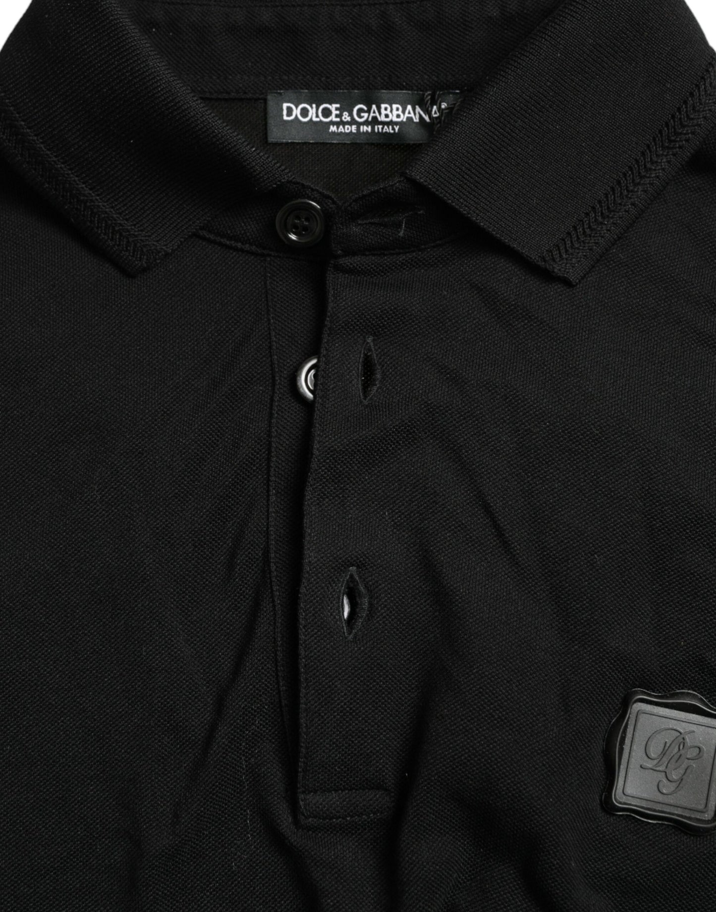 Elegante polo in cotone nero