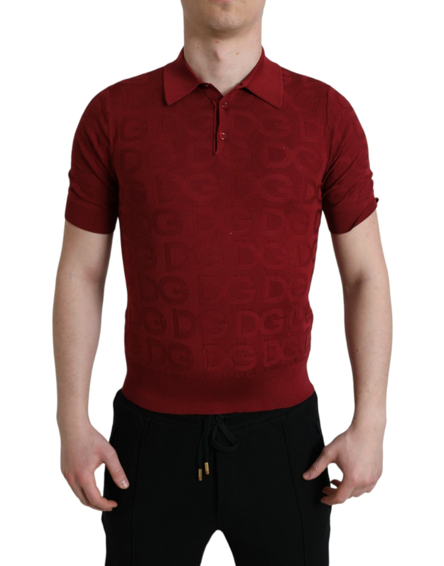 Polo T-shirt in seta color castagna - L'eleganza incontra la comodità