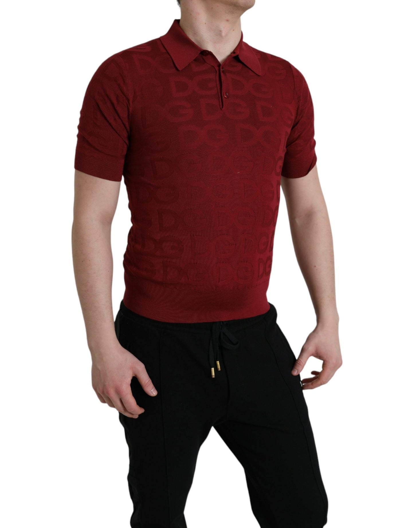 Polo T-shirt in seta color castagna - L'eleganza incontra la comodità
