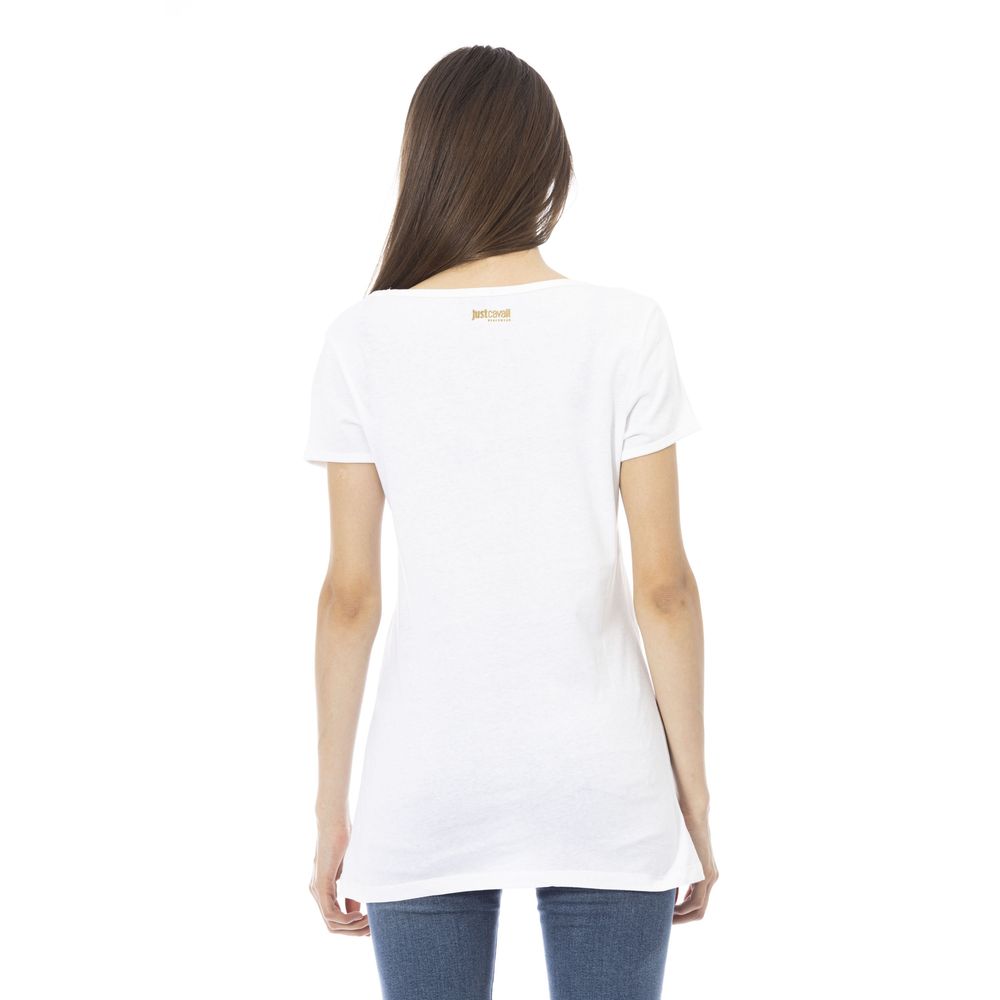 T-shirt da donna in cotone bianco