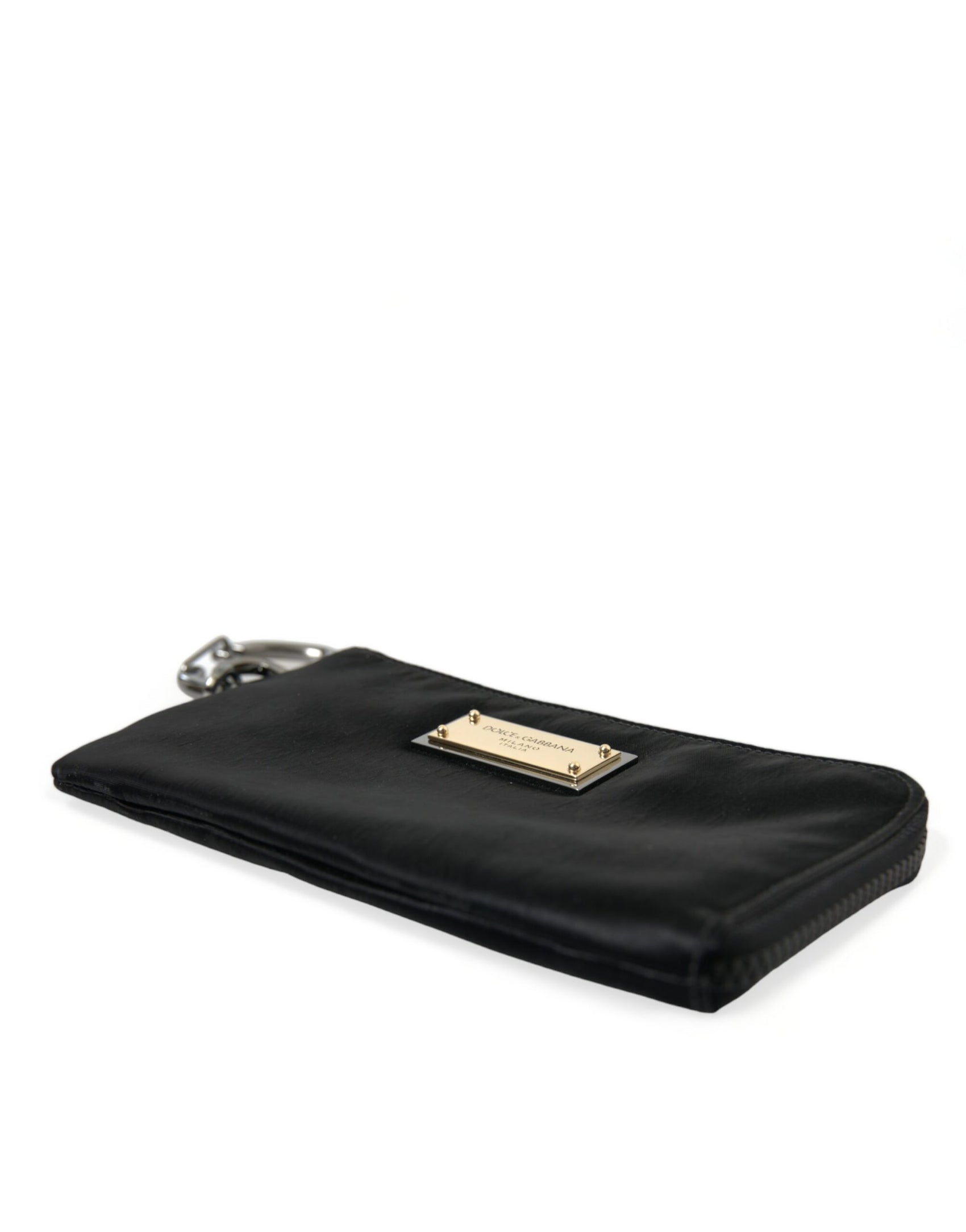 Elegante Designer-Tasche aus Nylon-Leder in Schwarz