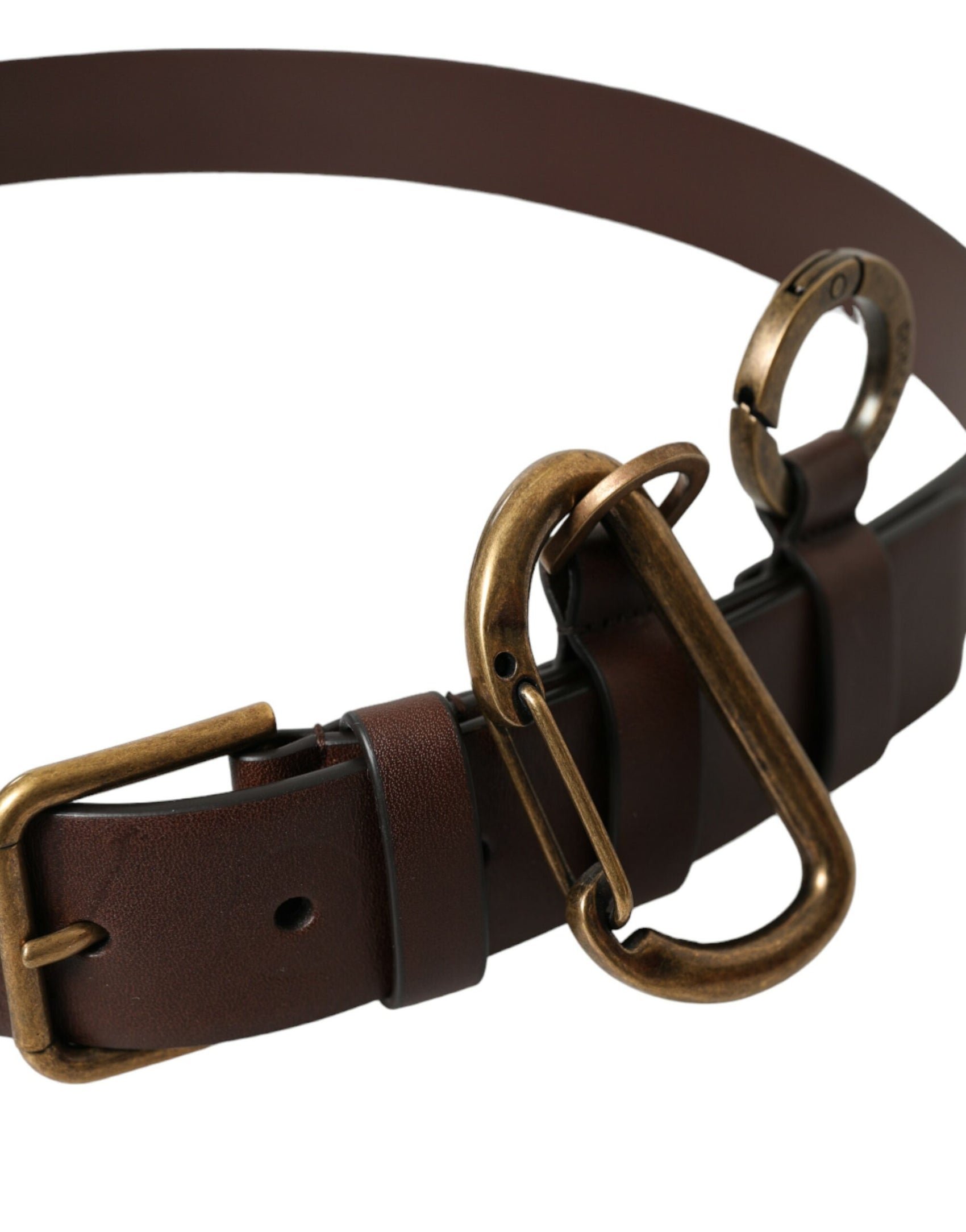 Elegante cintura in pelle di vitello con chiusura a fibbia in metallo