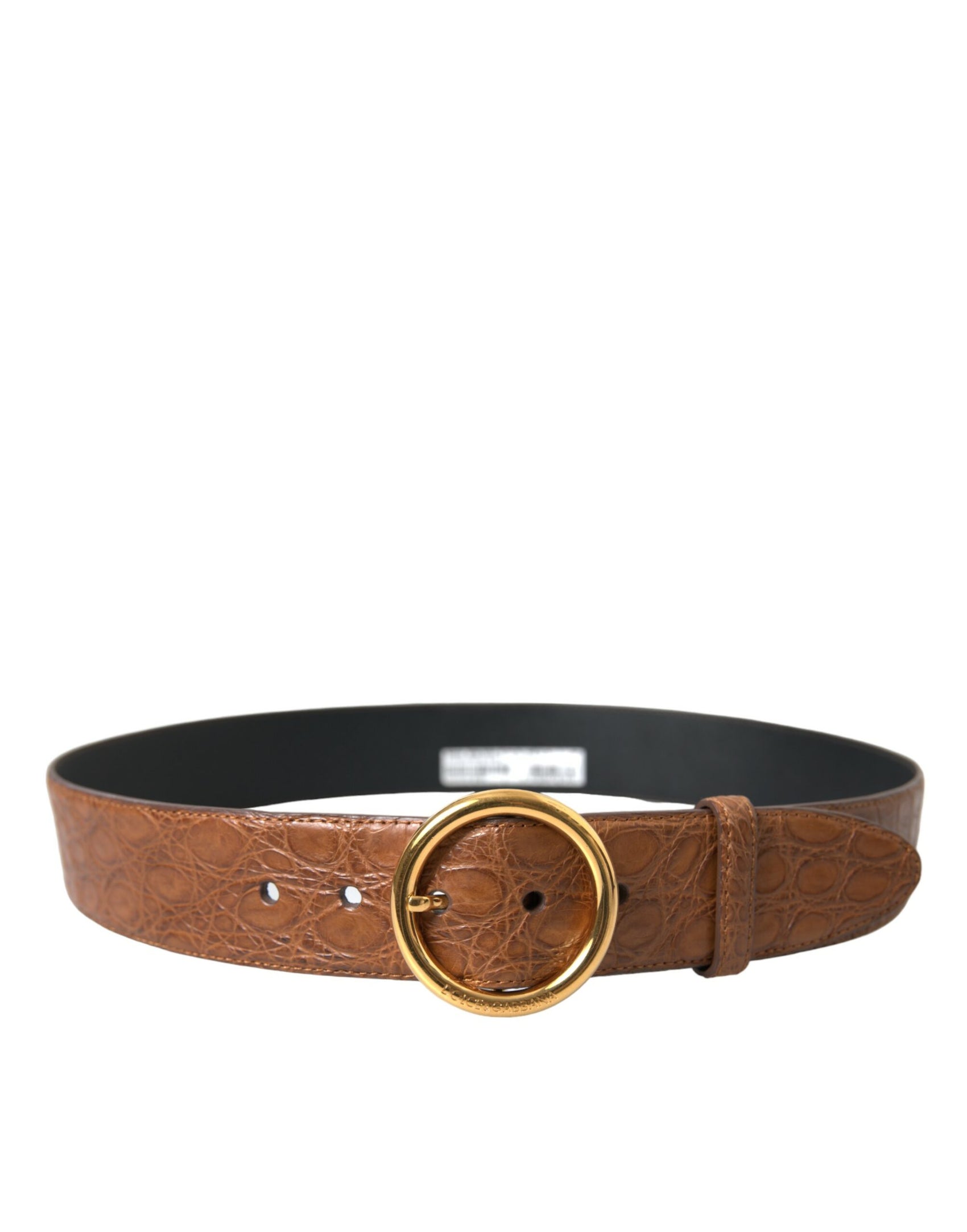 Cintura elegante in pelle esotica - marrone intenso