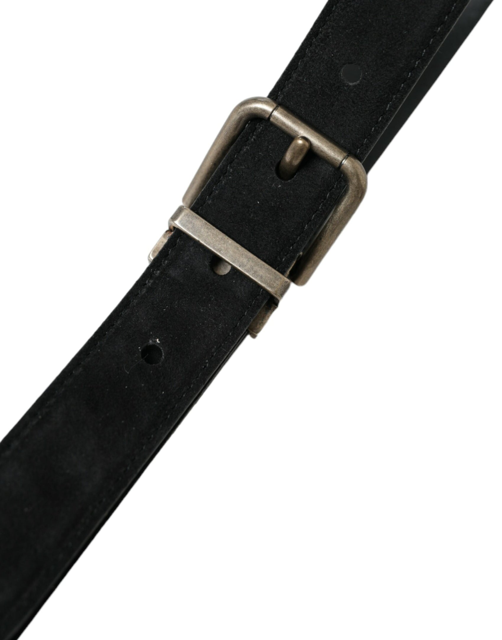 Elegante cintura in pelle nera con fibbia in metallo