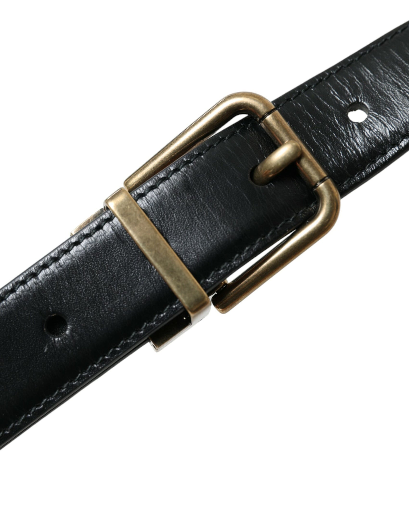 Cintura elegante in pelle di vitello nera