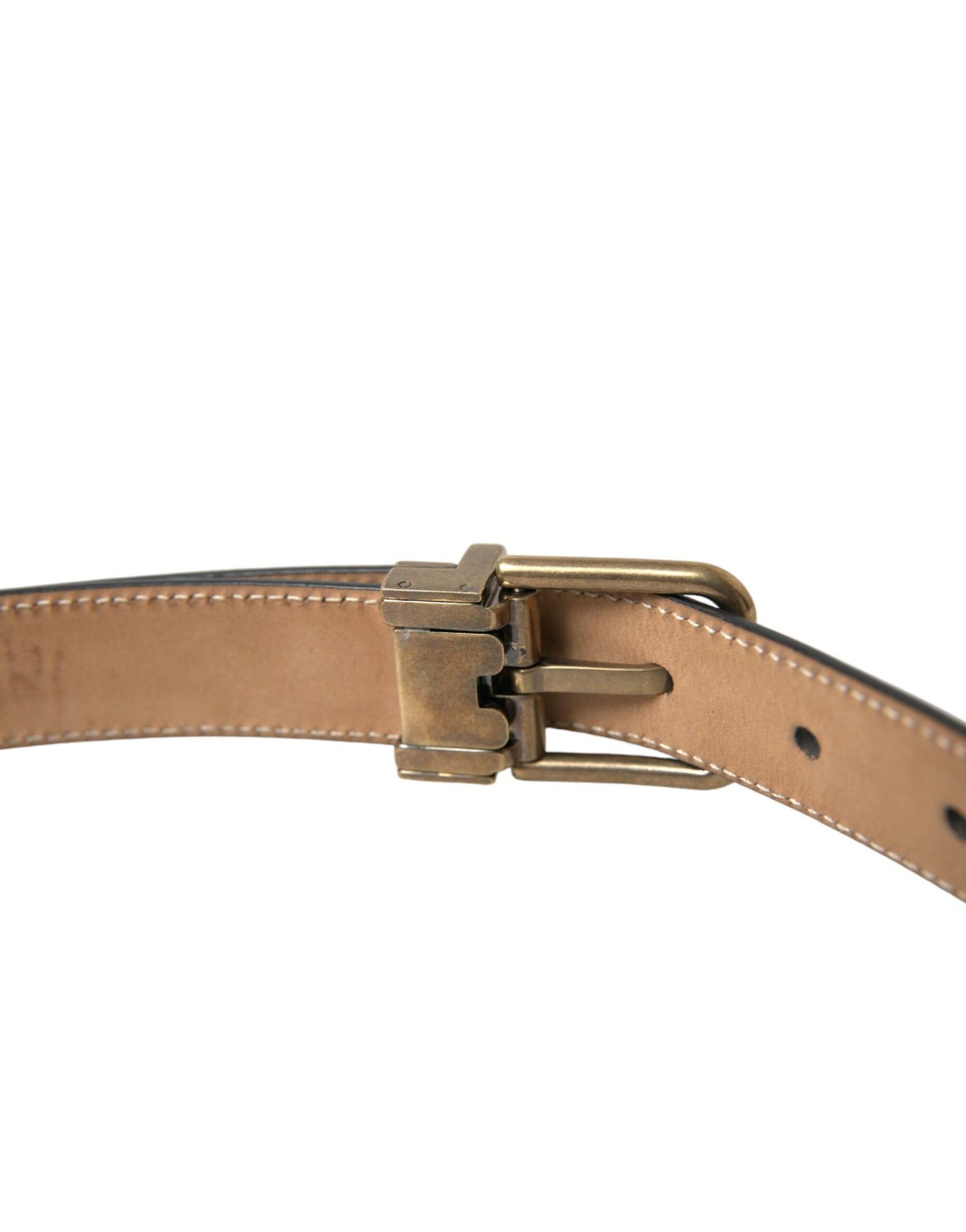 Cintura elegante in pelle di vitello nera