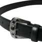 Engraved Logo Leather Waist Belt