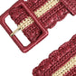 Maroon Elegance Canvas Waist Belt