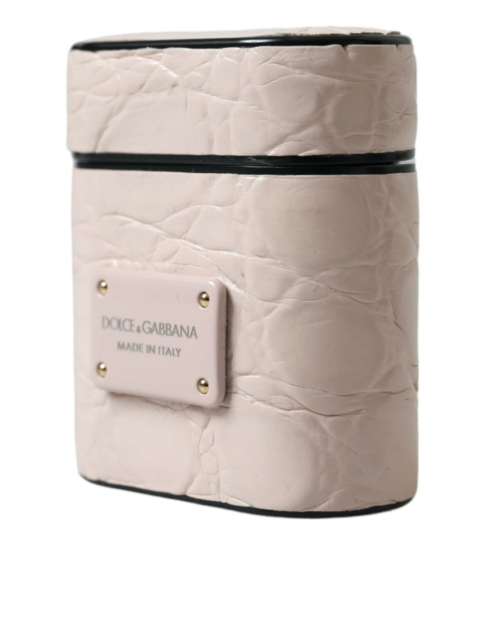 Elegante Airpod-Hülle aus hellrosa Leder