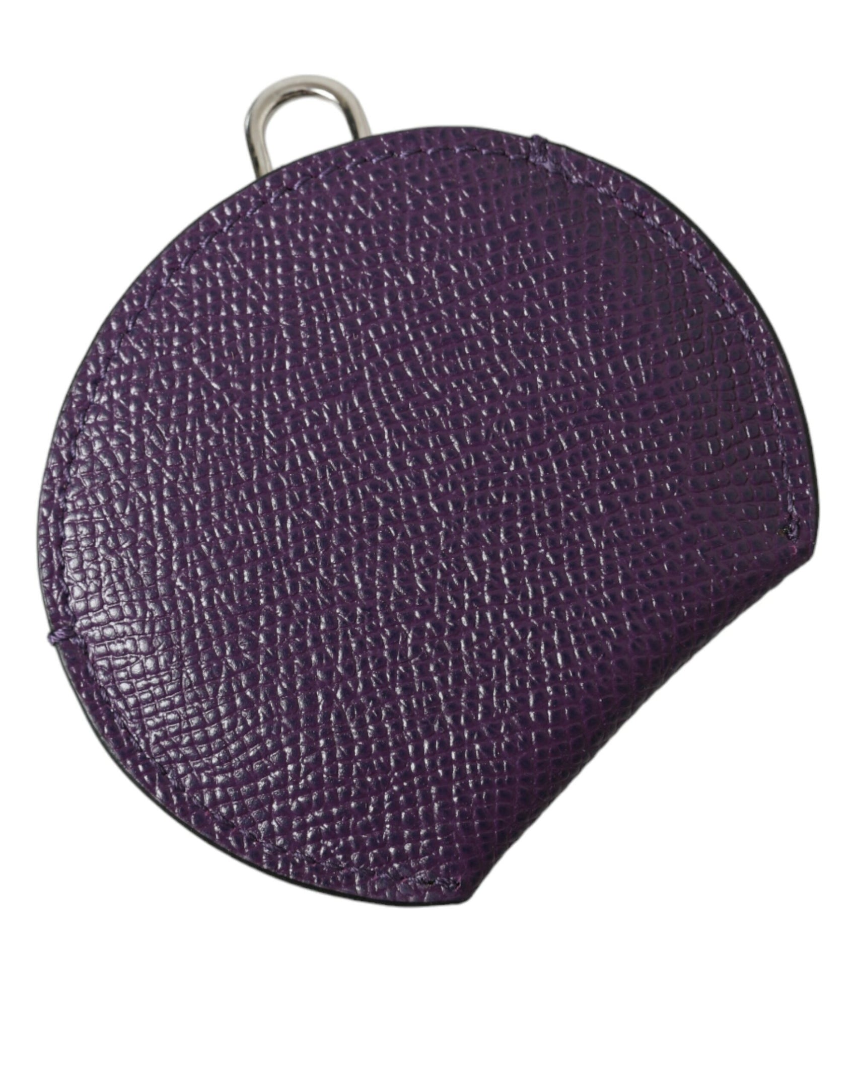 Elegante porta specchio in pelle viola